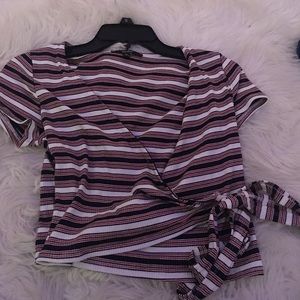 Cross body crop top